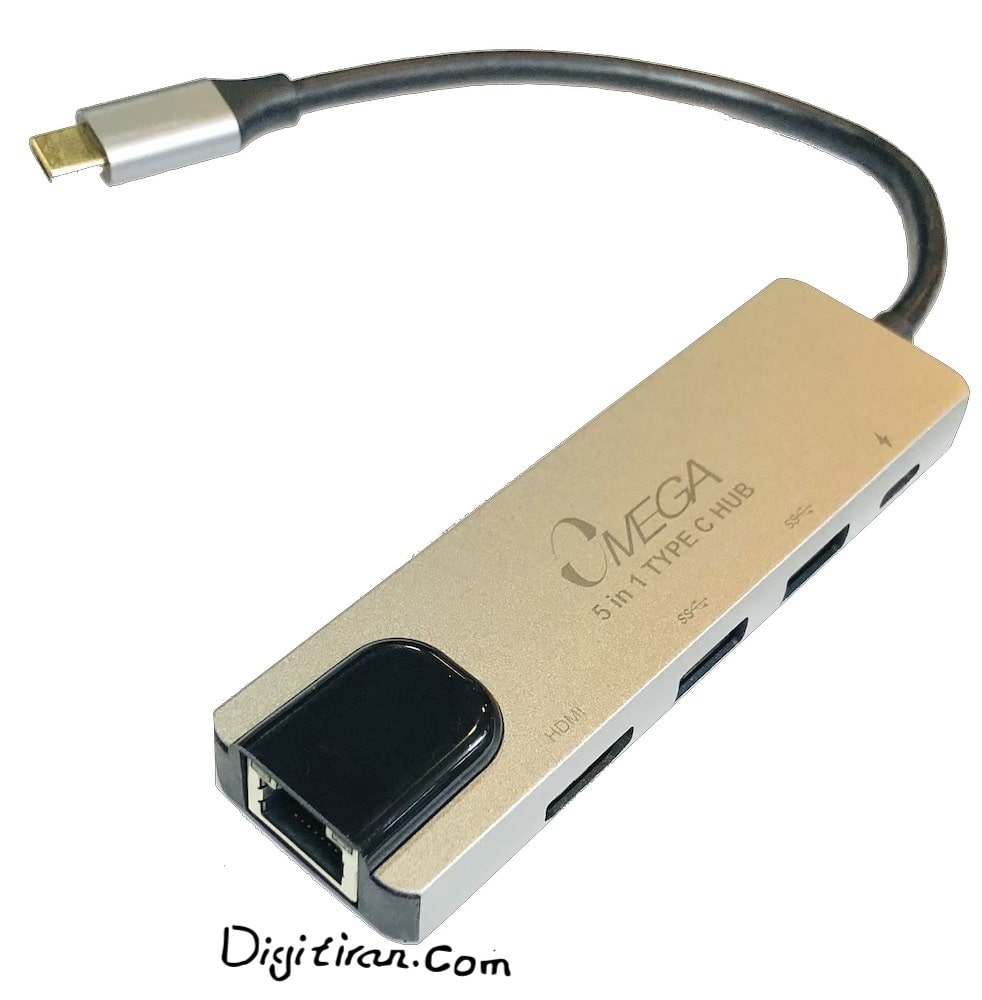 هاب 5 پورت امگا | HUB 5PORT HDMI and VGA and USB 3.0