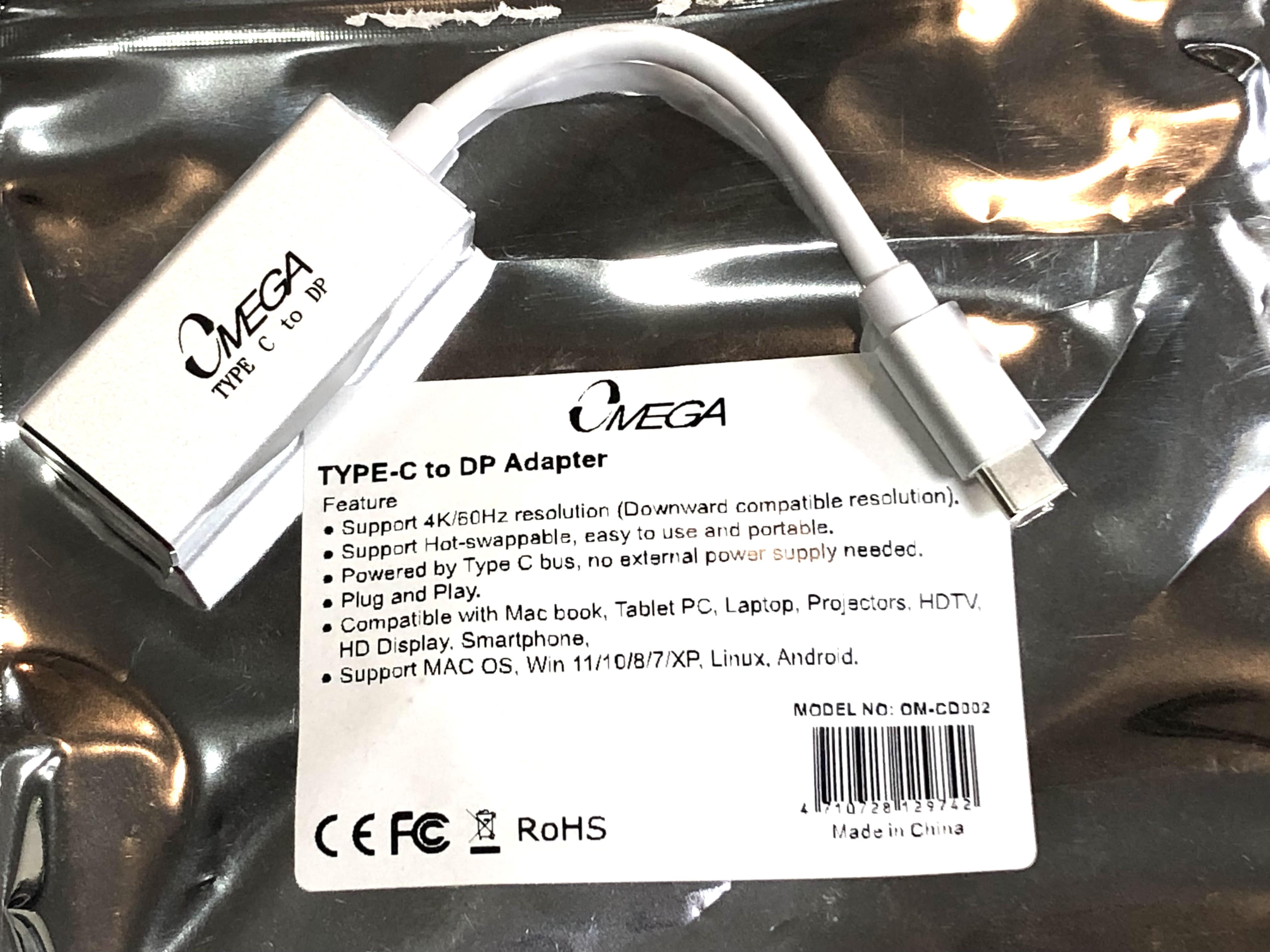  تبدیل TYPE C to DISPLAYPORT                   قیمت تایپ سی به دیسپلی پورت                    تبدیل TYPE-C به دیسپلی پورت امگا                                   مبدل تایپ سی به دیسپلی پورت امگا                       مبدل تایپ سی به DISPLAYPORT