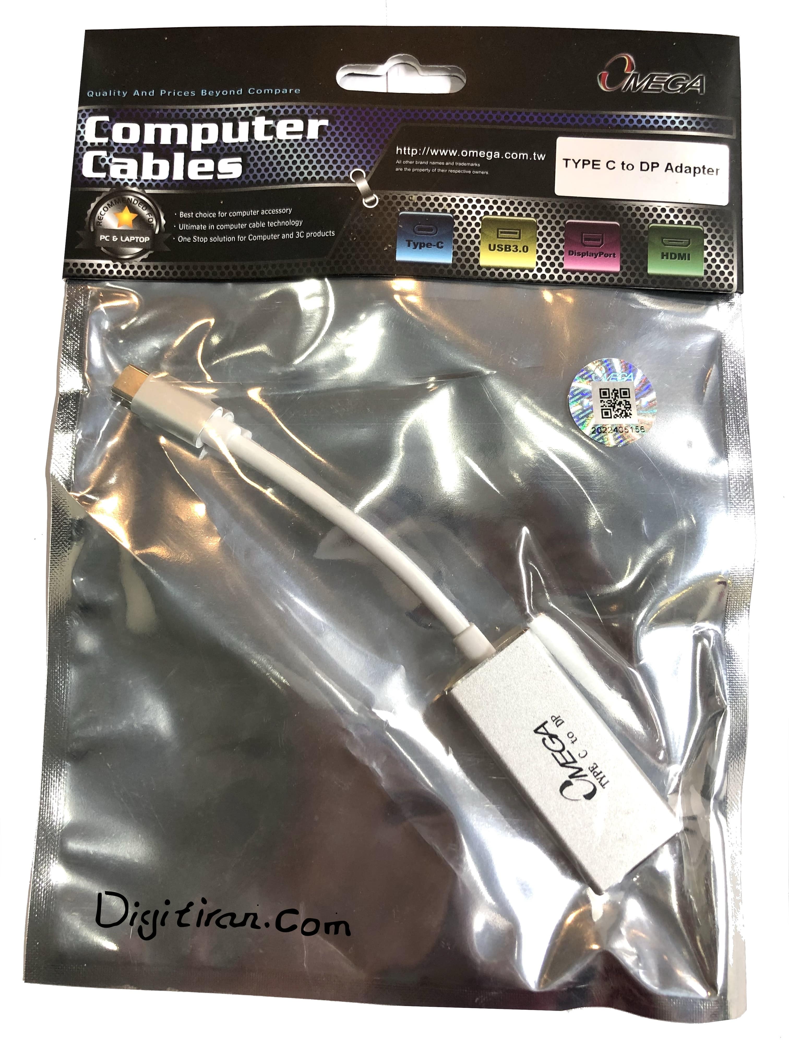  تبدیل Type C به DisplayPort امگا مدل OM-CD002                    مبدل USB-C به DisplayPort امگا مدل OM-CD002                   قیمت تایپ سی به دیسپلی پورت                       تبدیل تایپ سی به دیسپلی پورت