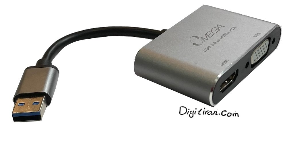  تبدیل USB3.0 به HDMI VGA امگا مدل OM-DYC41               قیمت مبدل یو اس بی سه به وی جی ای و اچ دی ام ای                         مبدل سه کاره             مبدل دوکاره                مبدل یه سر اچ دی ام ای و یک سر وی جی ای  