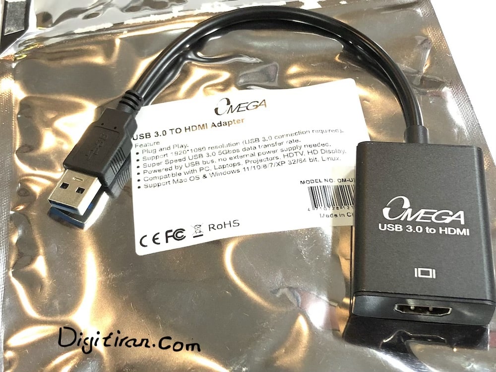  مبدل USB3.0 به HDMI امگا                تبدیل USB3.0 به HDMI امگا مدل OM-UH001                 قیمت usb 3.0 to HDMI               مبدل یو اس بی سه به اچ دی ام ای امگا                  نمایندگی کابل بافو          مبدل یواس بی سه به اچ دی ام ای             
