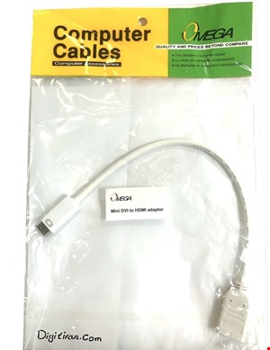 تبدیل مینی دی وی ای به اچ دی ام ای امگا |  MINI  DVI to HDMI  Adapter Omega | مبدل MINI DVI به HDMI امگا