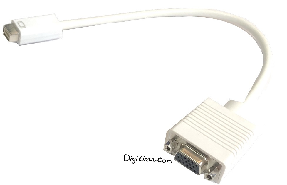 مبدل mini dvi به vga | تبدیل مینی دی وی ای به وی جی ای 