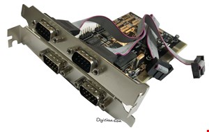 کارت پی سی آی اکسپرس با چهار پورت خروجی سریال موس چیپ امگا | PCI to Serial 4port Moschip
