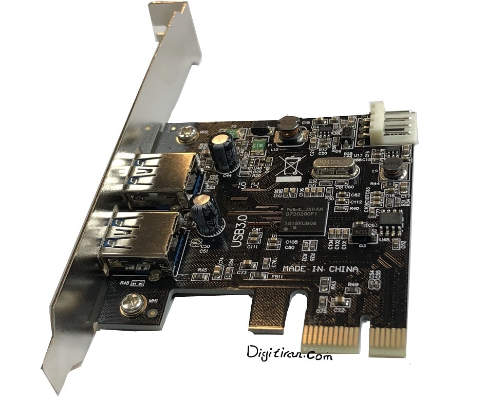  کارت PCI-e USB 3.0 دو پورت مدل NEC                          کارت PCI-e USB 3.0 دو پورت              قیمت کارت پی سی ای  یواس بی سه امگا             کارت PCI Express دو پورت USB 3 امگا با چیپ NEC ژاپن    کارت گرافیک usb کارت ۲ پورت ۳ PCI EXPRESS USB اینترنال        کارت usb3 چهار پورت