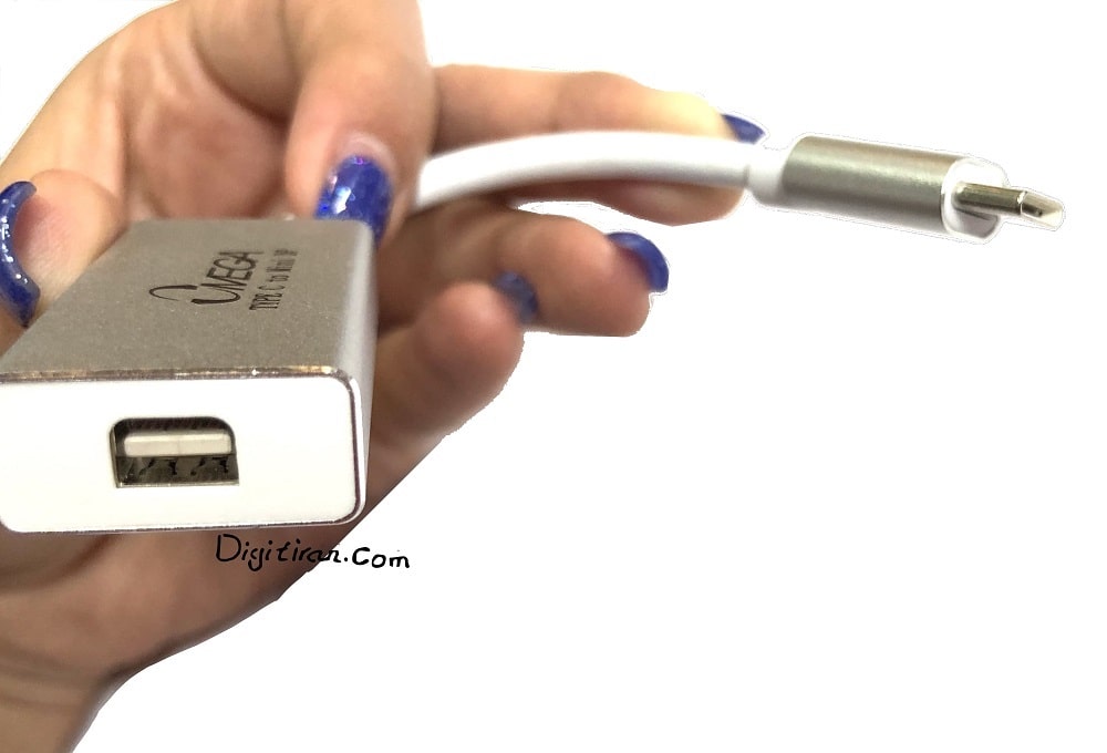  تبدیل Type C بهmini DisplayPort امگا مدل OM-CD004                مبدل تایپ سی به مینی دیسپلی پورت                       قیمت type-c به mini DisplayPort                        تبدیل تایپ سی به  minidisplayport امگا        بهترین مبدل type c to mini dp 