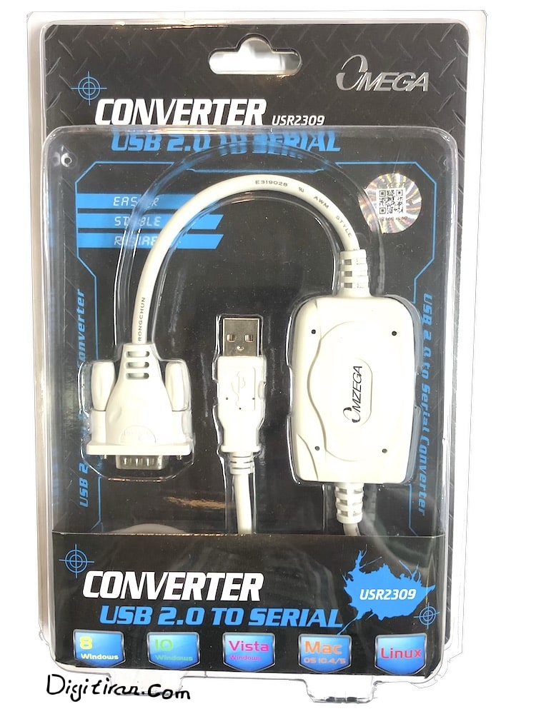  تبدیل USB به سریال RS232 امگا مدل USR2309 | نحوه اتصال کابل rs232 به کامپیوتر