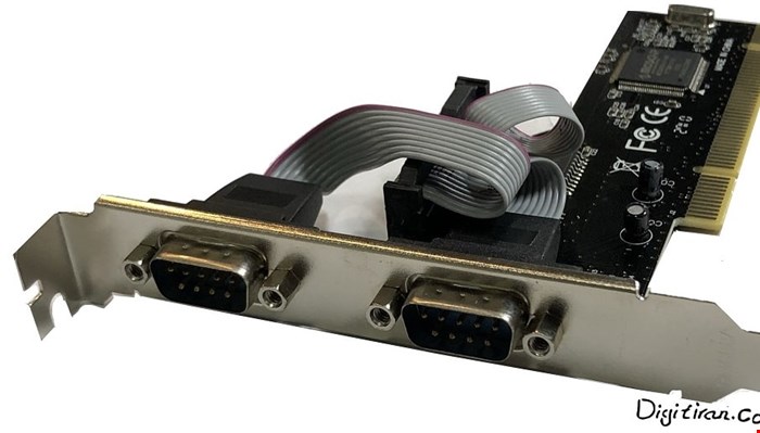  کارت  کام با دو خروجی ا کارت پی سی ای کام rs232 امگا | کارت سریال rs232 اسلات PCI دو پورت