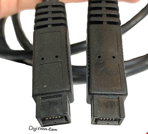 کابل رابط فایروایر 9 پین به 9 پین مدل IEEE1394 طول 1.8 متر | کابل 1394 فایروایر 9 پین به 9 پین | Firewire 800 1394  9PIN - 9PIN OMEGA
