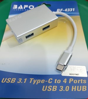  USB 3.1 TYPE-C TO USB 3.0 HUB 4PORT BF-4331 |  هاب 4 پورت USB 3.1 Type-C به USB 3.0 بافو مدل BF-4331 