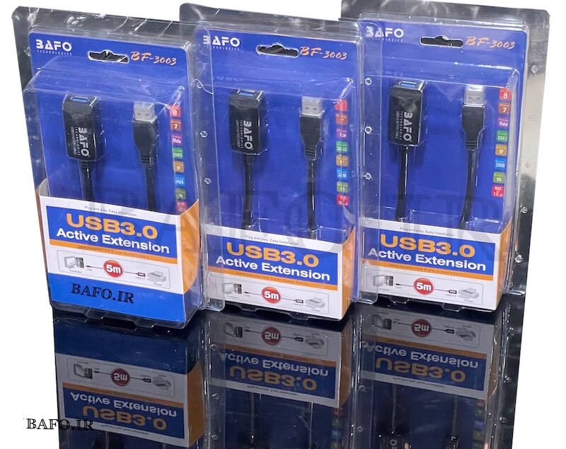  کابل افزایش طول USB3.0 بافو مدل BF-3003 طول 5 متر                     کابل 3003                افزایش طول یو اس بی اکتیو بافو        کابل افزایش طول یو اس بی بافو USB3 5m BF-3003              افزایش طول یو اس بی سه بافو   