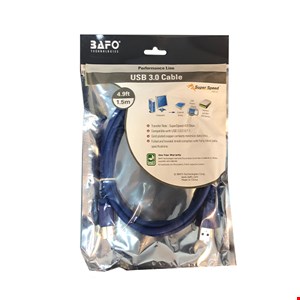 کابل تبدیل پرینتر USB3.0 بافو به طول 1.5 متر | کابل  USB 3.0 AM/BM 1.5M BAFO