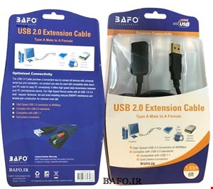 کابل افزایش طول USB بافو ۱.۸ متر | کابل افزایش طول ۱.۸ متری یو اس بی گلد بافو | کابل افزایش طول بافو