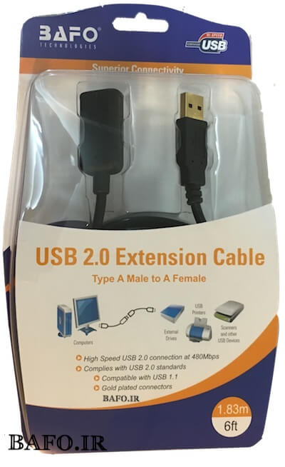 کابل افزایش طول یو اس بیUSB AM / AF بافو