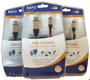 کابل شارژ میکرو USB کنفی 3 متر | کابل اندرویدی 3 متر بافو | کابل میکرو یو اس بی3 متر بافو
