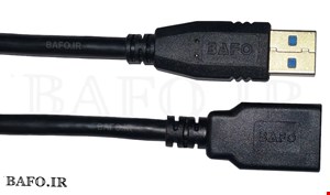 کابل یک ونیم متری افزایش طول usb 3.0 بافو | کابل USB 3.0 نری به مادگی  USB 3.0 1.5m Bafo | کابل usb نری به مادگی بافو