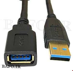 کابل  سه متری افزایش طول usb 3.0 بافو | کابل نری به مادگی  3M BAFO USB3 | کابل USB 3.0 AM/AF BAFO