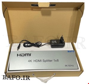 اسپلیتر ۱ به ۸ اچ دی ام ای بافو ورژن دو | Splitter HDMI 2.0 8Port BAFO | اسپلیتور 1-8 HDMI BAFO 4K