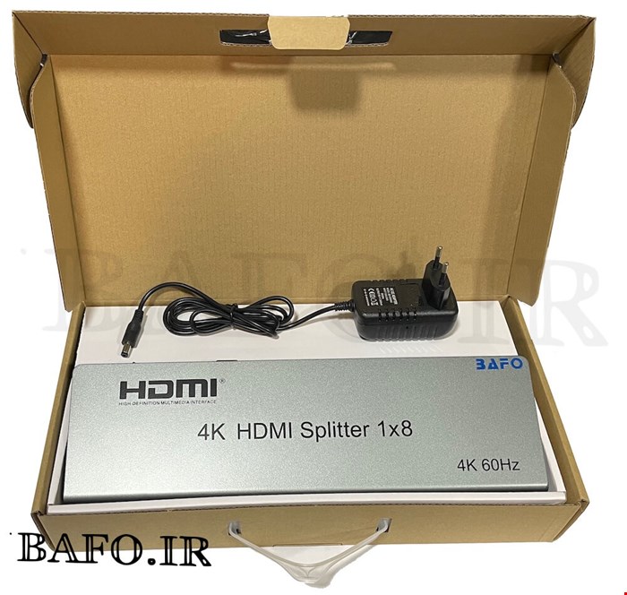 اسپلیتر ۱ به ۸ اچ دی ام ای بافو ورژن دو | Splitter HDMI 2.0 8Port BAFO | اسپلیتور 1-8 HDMI BAFO 4K