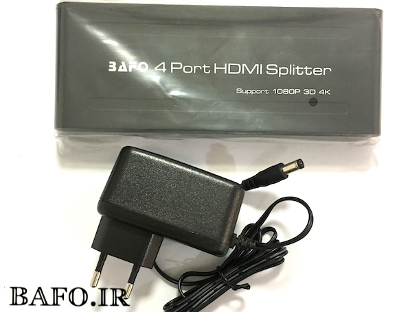   اسپلیتر ۴ پورت HDMI بافو جهت نمایش یک تصویر یکسان بر روی ۴ مانیتور مختلف می‌توان استفاده کرد.                                      اسپلیتر اچ دی ام ای بافو               بهترین اسپلیتر HDMI             قیمت اسپلیتر 4 پورت بافو