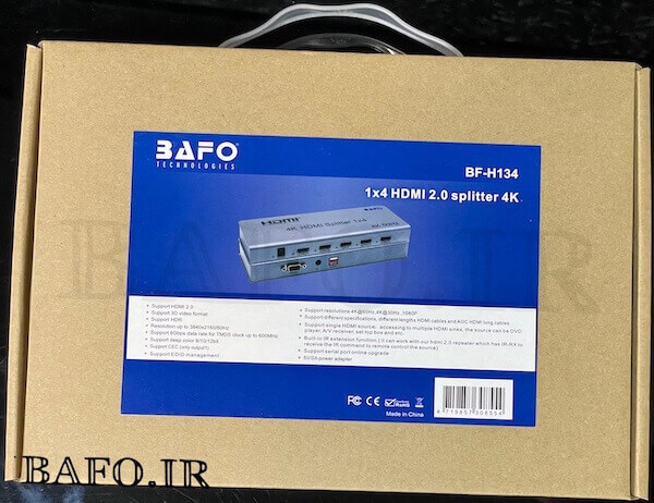  اسپلیتر 1 به 4 HDMI ورژن ۲ بافو                   قیمت اسپلیتر 4 پورت اچ دی ام ای                 بهترین اسپلیتر HDMI                   اسپلیتر HDMI ورژن2 بافو              اسپلیتر 1 به 4 اچ دی ام ای بافو           