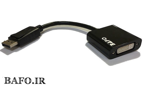   تبدیل display به dvi اکتیو بافو جهت تبدیل پورت دیسپلی به دی وی ای جهت اتصال کارت گرافیک به مانیتور استفاده می‌شود            قیمت تبدیل دیسپلی پورت به دی وی ای بافو                   مبدل DisplayPort to dvi bafo 