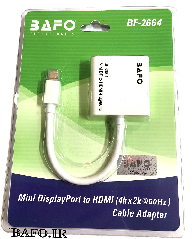   تبدیل مینی دیسپلی به HDMI بافو مدل Bf-2664 اکتیو با کیفیت 4K                 نمایندگی بافو            محصولات بافو             قیمت  مینی دیسپلی به اچ دی ام ای بافو              بهترین  تبدیل مینی دیسپلی  به اچ دی ام ای 
