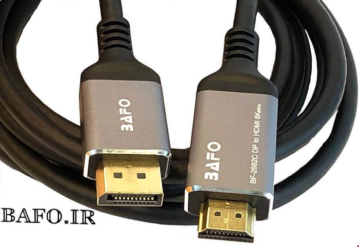 کابل  DisplayPort به HDMI با رزولوشن 8K بافو BF-2682C |کابل DisplayPort به HDMI 