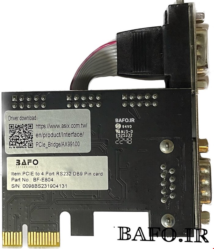 کارت اینترنال سریال RS232 چهار پورت مدل PCI-Express BF-804 | کارت اکسپرس RS232