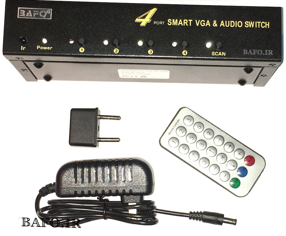 سوییچ VGA ۴ پورت ریموت دار بافو