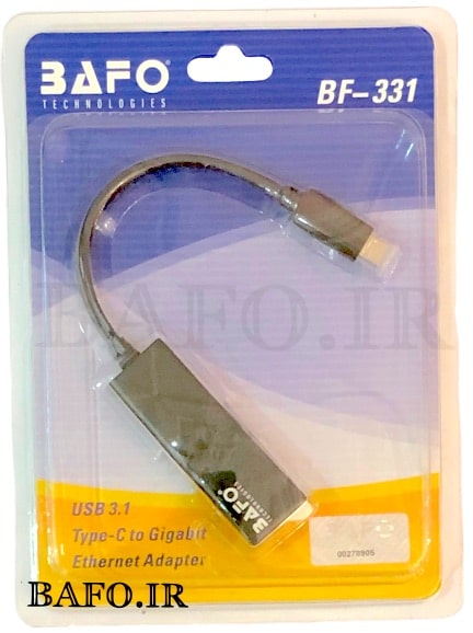  کابل تبدیل Type-C به LAN بافو  BF-331 BAFO                  تبدیل TYPE-C To LAN 10/100/1000             قیمت تبدیل تایپ سی به لن بافو                  مبدل TYPE-C TO LAN بافو              مبدل TYPE-C به لن بافو   