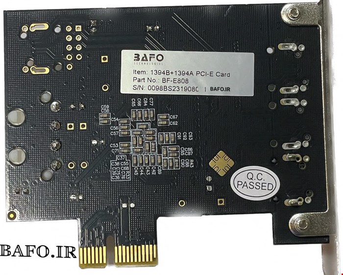 کارت PCI E 1394 با چیپست  Texas PCI FIREWIRE PCI E-1394 BF-E 808  | TEXAS 