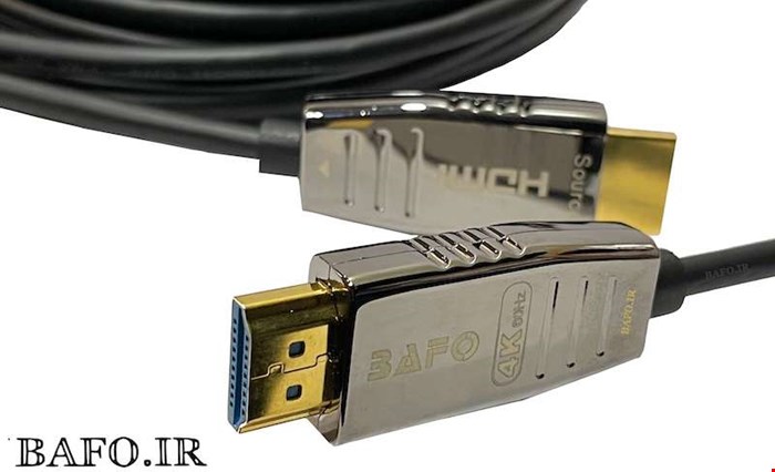 کابل HDMI 130M Ver2.0 4K 60Hz | کابل HDMI 2.0 Real 4K Active Optical Cable | کابل HDMI AOC 130M BAFO | کابل اچ دی ام آی 130 متر اپتیکال بافو