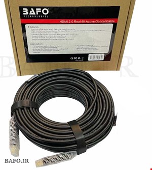 کابل HDMI 170M Ver2.0 4K 60Hz | کابل HDMI 2.0 Real 4K Active Optical Cable | کابل HDMI AOC 170M BAFO | کابل اچ دی ام آی 170 متر اپتیکال بافو