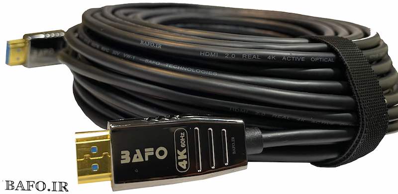   کابل HDMI 170M Ver2.0 4K 60Hz             کابل HDMI 2.0 Real 4K Active Optical Cable                 کابل HDMI AOC 170M BAFO           کابل اچ دی ام آی 170 متر اپتیکال بافو                قیمت کابل اچ دی ام ای بافو  