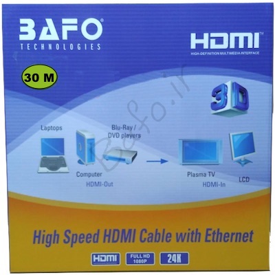  کابل HDMI ورژن 1.4 بافو                 کابل اچ دی ام ای بافو             بهترین کابل اچ دی ام ای                           کابل HDMI سی متری               کابل اچ دی ام ای سی متری              کابل HDMI بافو          