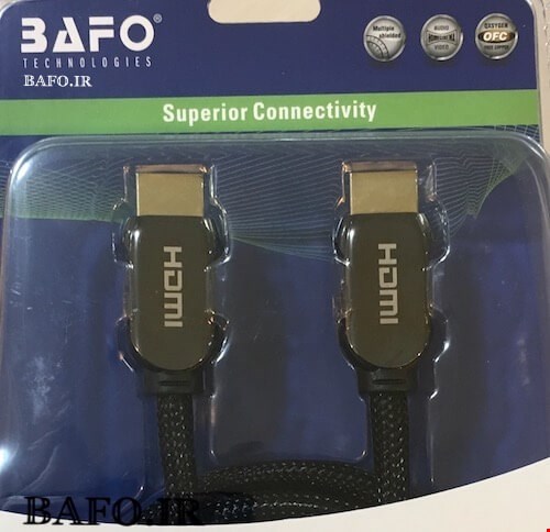 کابل اچ دی ام ای مش متال ورژن 2  دومتر بافو | کابل HDMI V 2.0 2m mesh metal BAFO