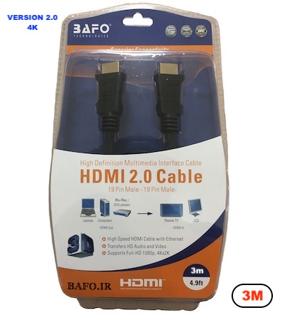  HDMI 1M BAFO                          کابل اچ دی ام ای ۱ متر بافو                          کابل HDMI1M ورژن ۲ بافو                    کابل اچ دی ام ای بافو              بهترین کابل HDMI            کابل اچ دی ام ای بافو