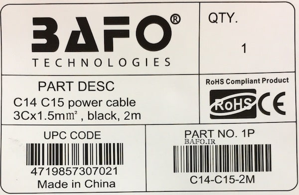 کابل ماینینگ | قیمت کابل back to back شیار دار بافو5 متری