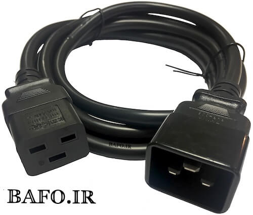 کابل برق بک تو بک C20-C19 بافو با طول 2 متر
