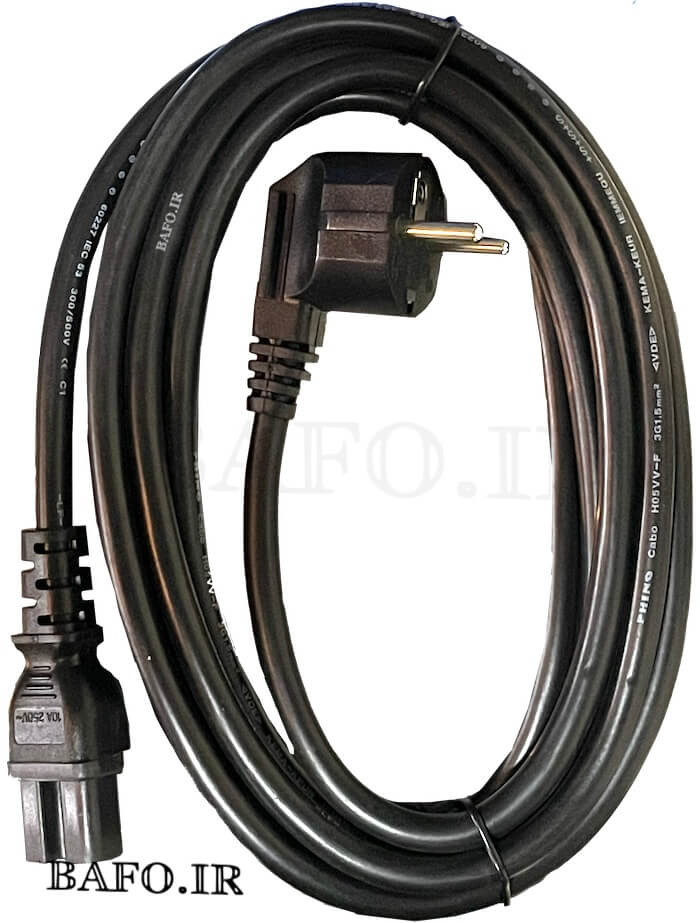  کابل برق شیاردار EU-C15 بافو سه متری                    کابل EU-C15 Power Cable 3X1.5mm 3M                  کابل برق سرور                 کابل برق بافو دیجی کالا       نمایندگی بافو              کابل برق شیاردار بافو