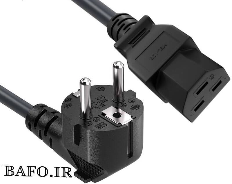  کابل برق ضخیم سروری ۳ در ۲.۵ ۲۰ آمپر C21                     کابل POWER EU-C21 3X2.5 BAFO 20A             کابل برق EU-C21  سروری               کابل برق سروری C21 بافو        قیمت کابل برق ضخیم C21 بافو 