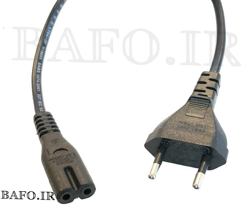 کابل برق دوپین چاکدار رادیویی شیار دار بافو