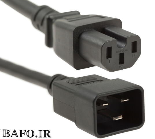  کابل برق Back To Back C20-C15 3M Bafo