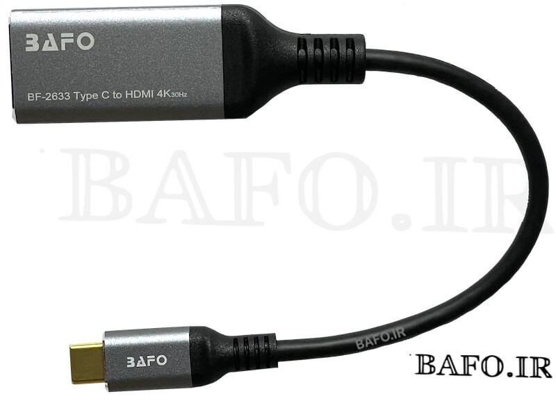  کابل type c به hdmi با کیفیت 4k بافو