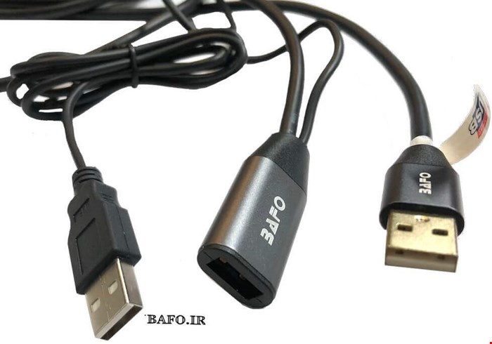 کابل افزایش طول اکتیوUSB 2.0 بافو مدل BF-3002 طول 10 متر | USB 2.0 ACTIVE Extension Cable Bafo
