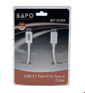 کابل دو سر تایپ سی بافو مدل BF-H386 طول 1 متر | کابل BAFO BF-H386 USB 3.1 Type C To Type C 1M Cable