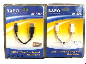 کابل USB 3.1 Type-c به TYPE-A مدل BF-387  یک  متر بافو | Type-c to USB 3.1 Type-A Male Cable | کابل تایپ سی به type-A