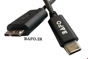 کابل تبدیل USB 3.1 TYPE C/M به USB3.0 Micro B/M بافو یک متر مدل BF-H388 | کابل هارد  اکسترنال با کابل تایپ سی