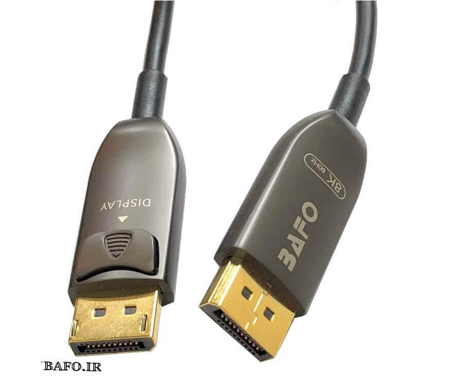    کابل DISPLAY PORT 8K ACTIVE 20m BAFO             بهترین کابل دیسپلی پورت اکتیو فیبرنوری              DisplayPort 8k بافو                محصولات بافو                  نمایندگی بافو  